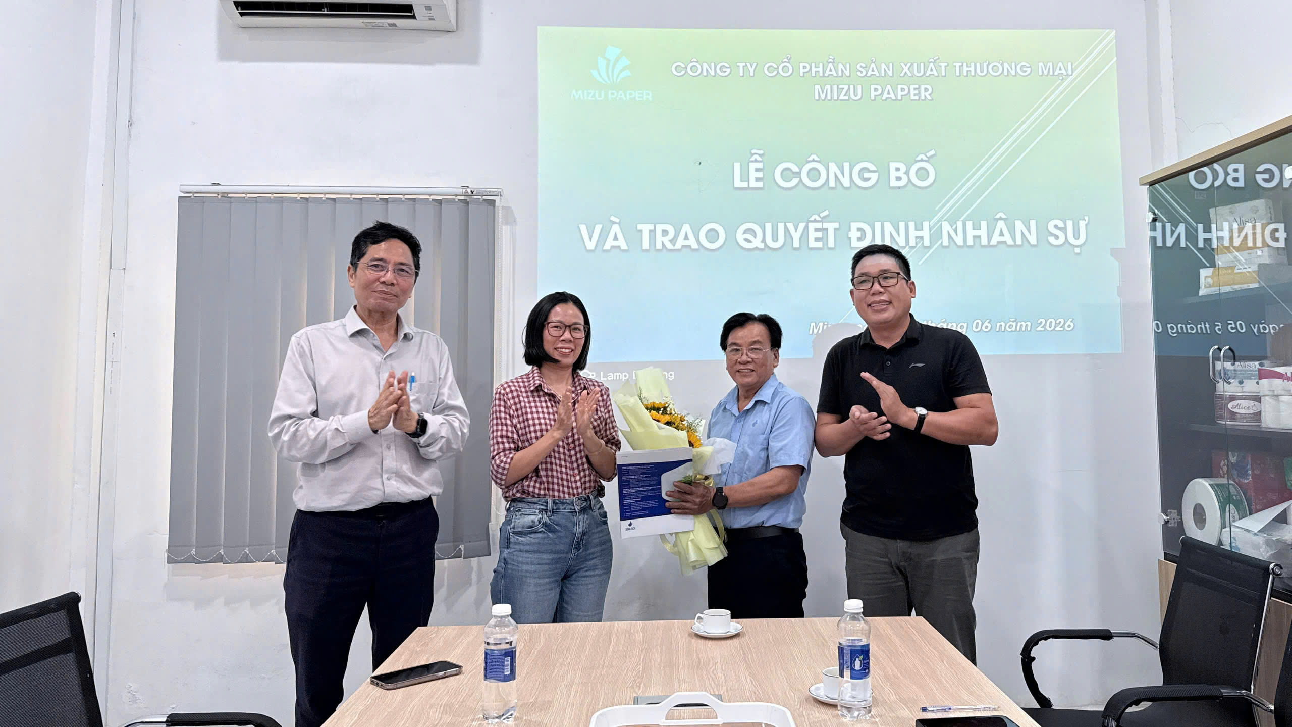 Công ty Cổ phần Sản xuất Thương Mại Mizu Paper tổ chức lễ công bố Quyết định và Bổ nhiệm Nhân sự